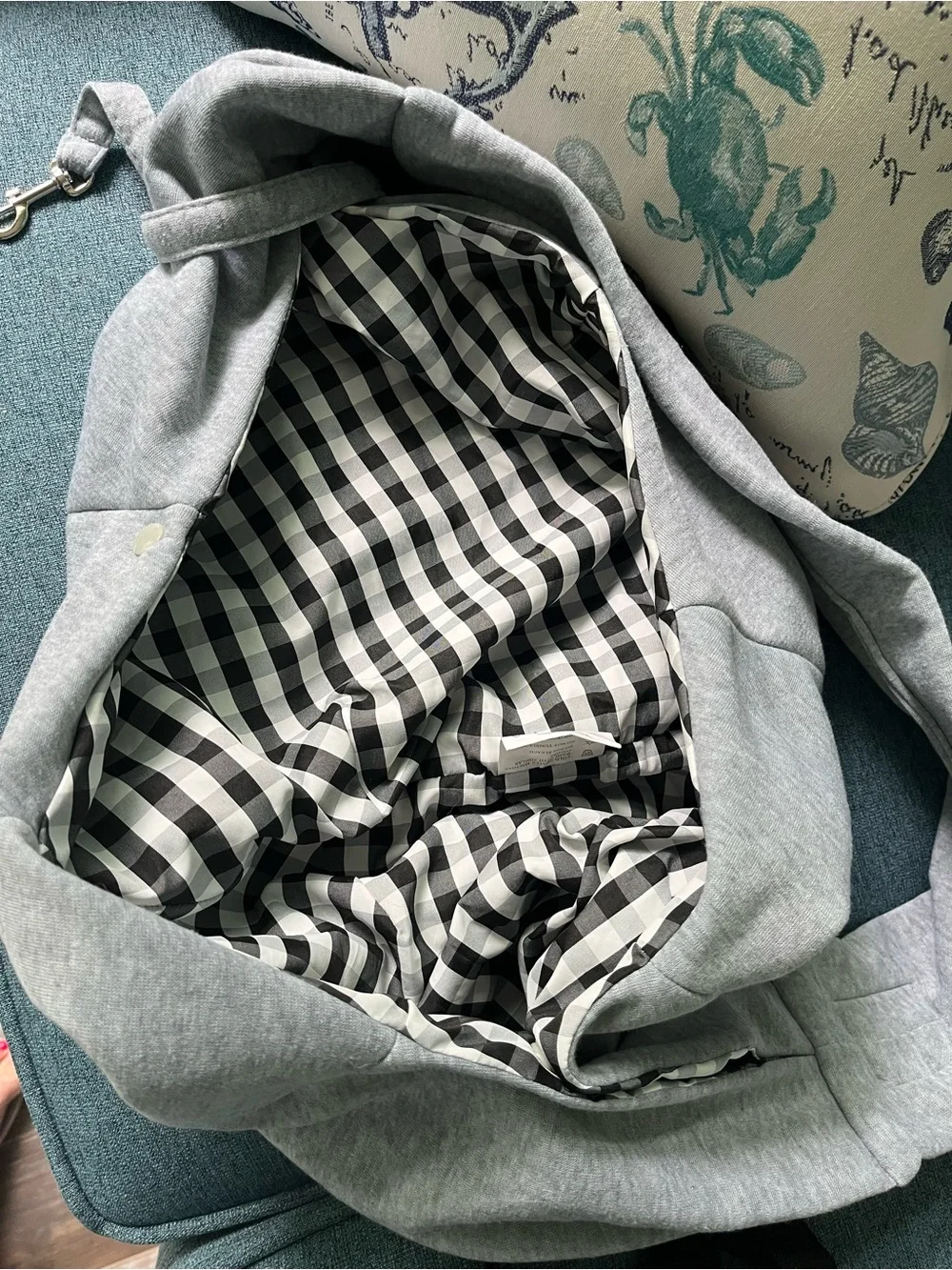 Light Gray Pet Sling Carrier - Cozy Hands-Free Dog Sling